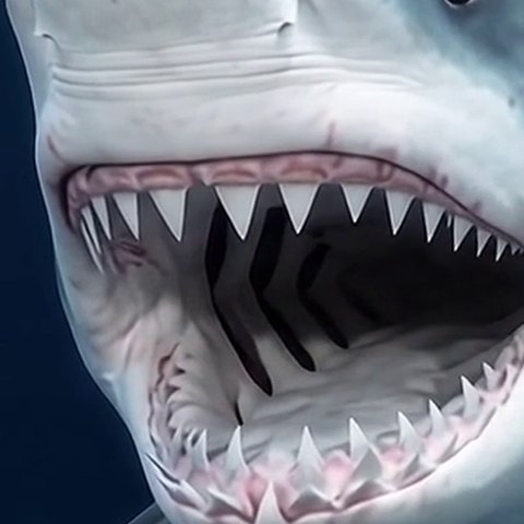 Mako teeth close-up