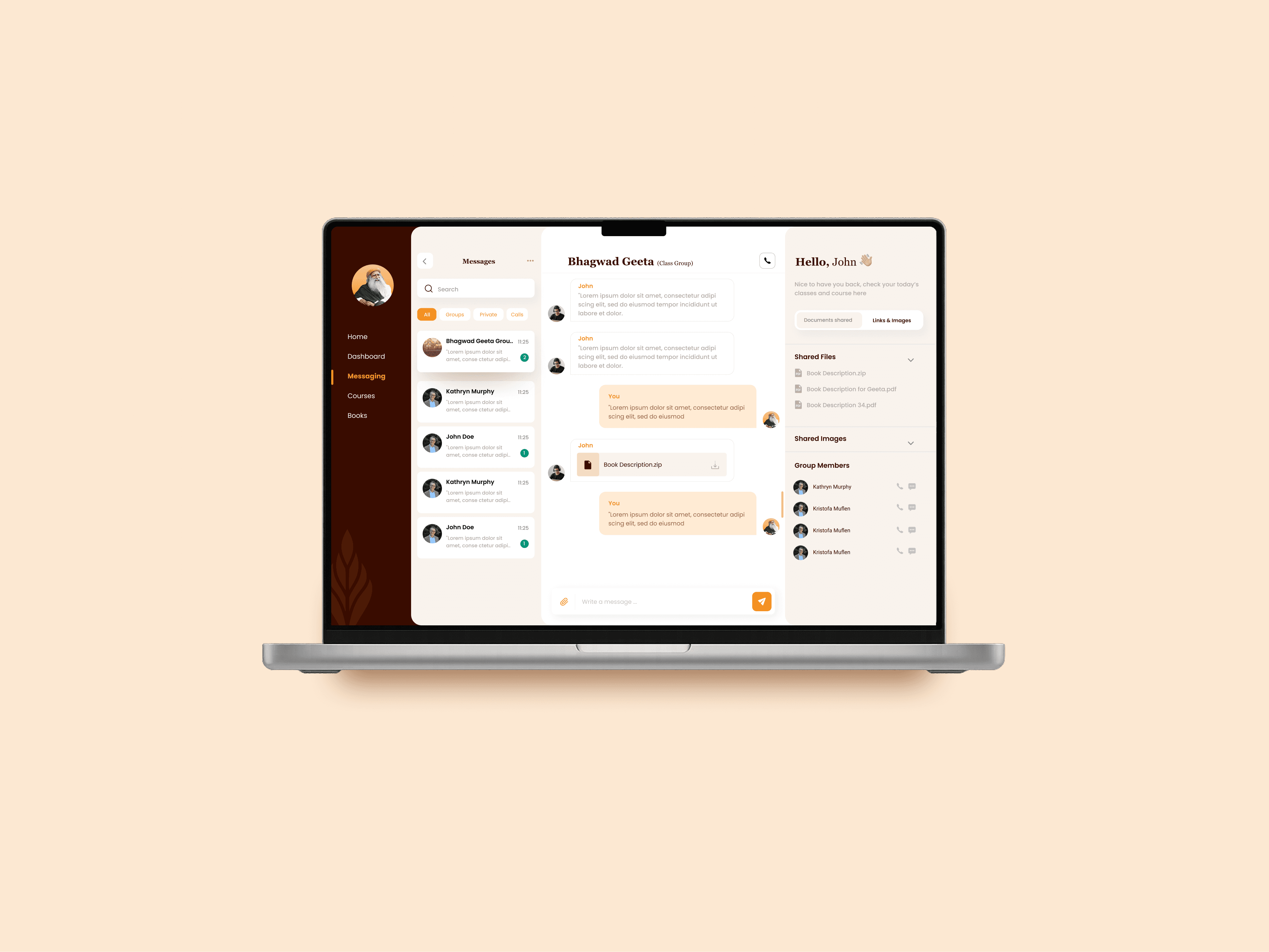 Learning Platform screen 2